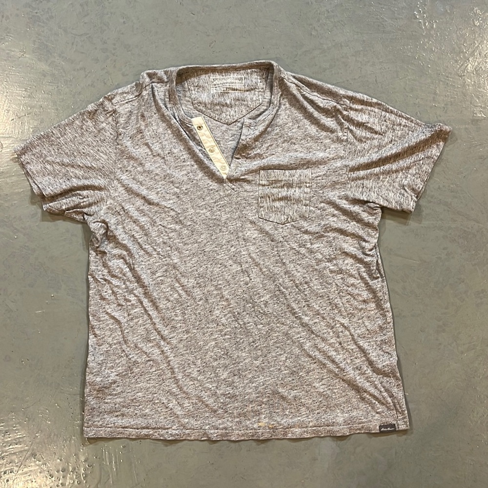 Eddie Bauer Half Button Up Outdoor T-Shirt Large